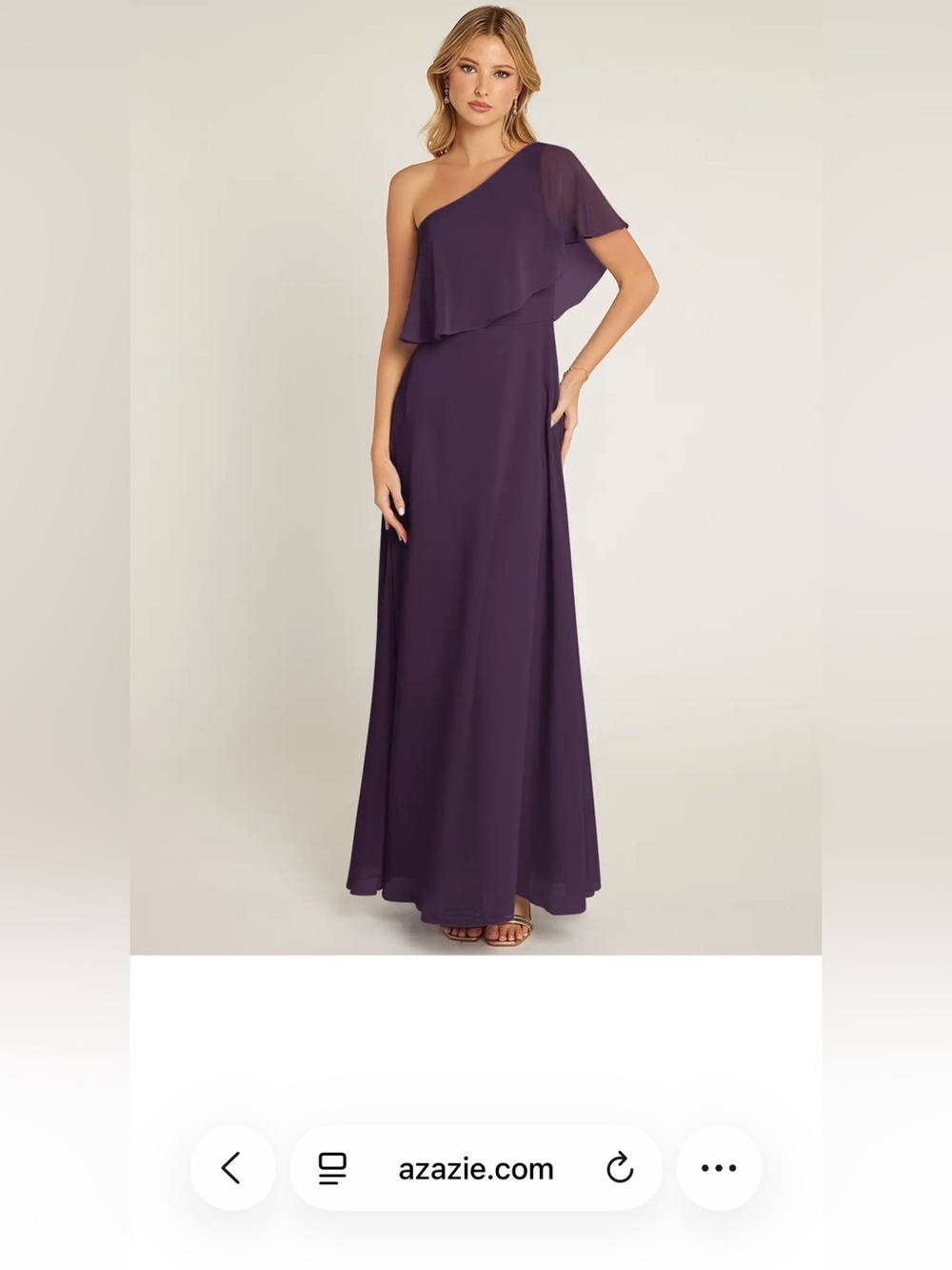 Azazie « Lizzy » Plum Bridesmaid Dress - Picture 2 of 6